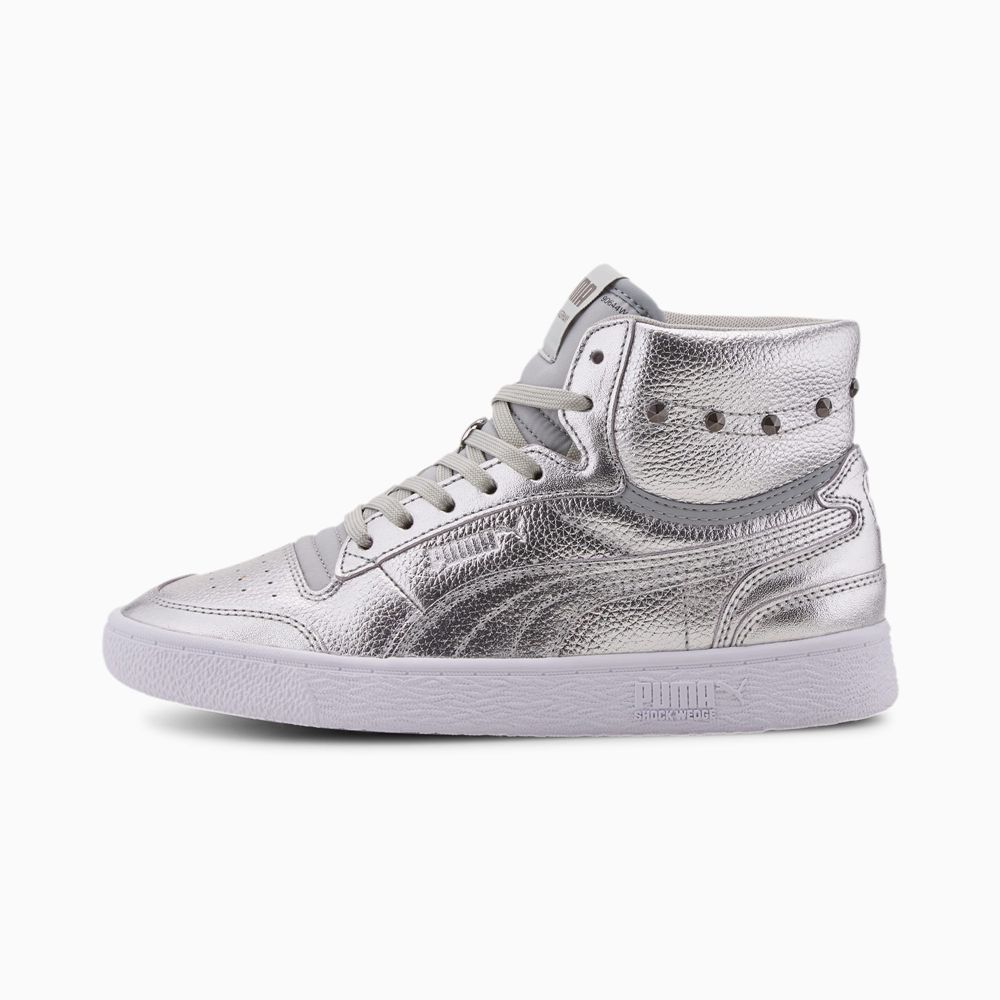Puma Ralph Sampson Mid Cut Glitz Női Kosárlabda Cipő - Metal Titán ( Hungary - DIFGS0312 )
